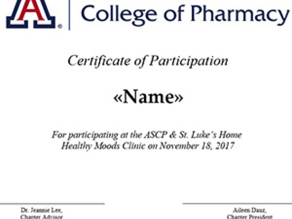a photo of the certificate sample