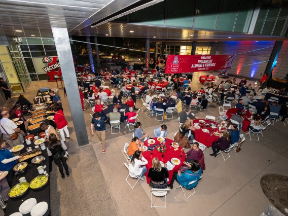 A photo overlooking the 2023 Homecoming Reception and Dinner