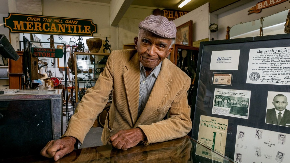 Charles Kendrick '55 is the first Black in-state graduate of the R. Ken Coit College of Pharmacy. Photo by Chris Richards. 