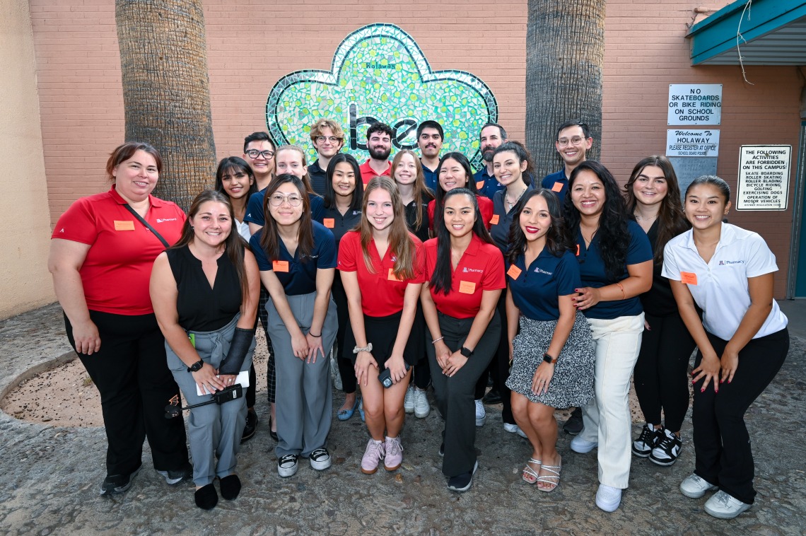 Group Photo of PediaCats and Kappa Psi Students