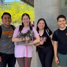 Alliance Therapy Dogs with students